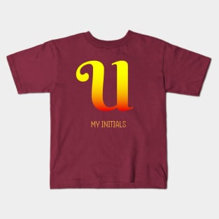 Letter U Initials Unique Name T-Shirt Kids T-Shirt